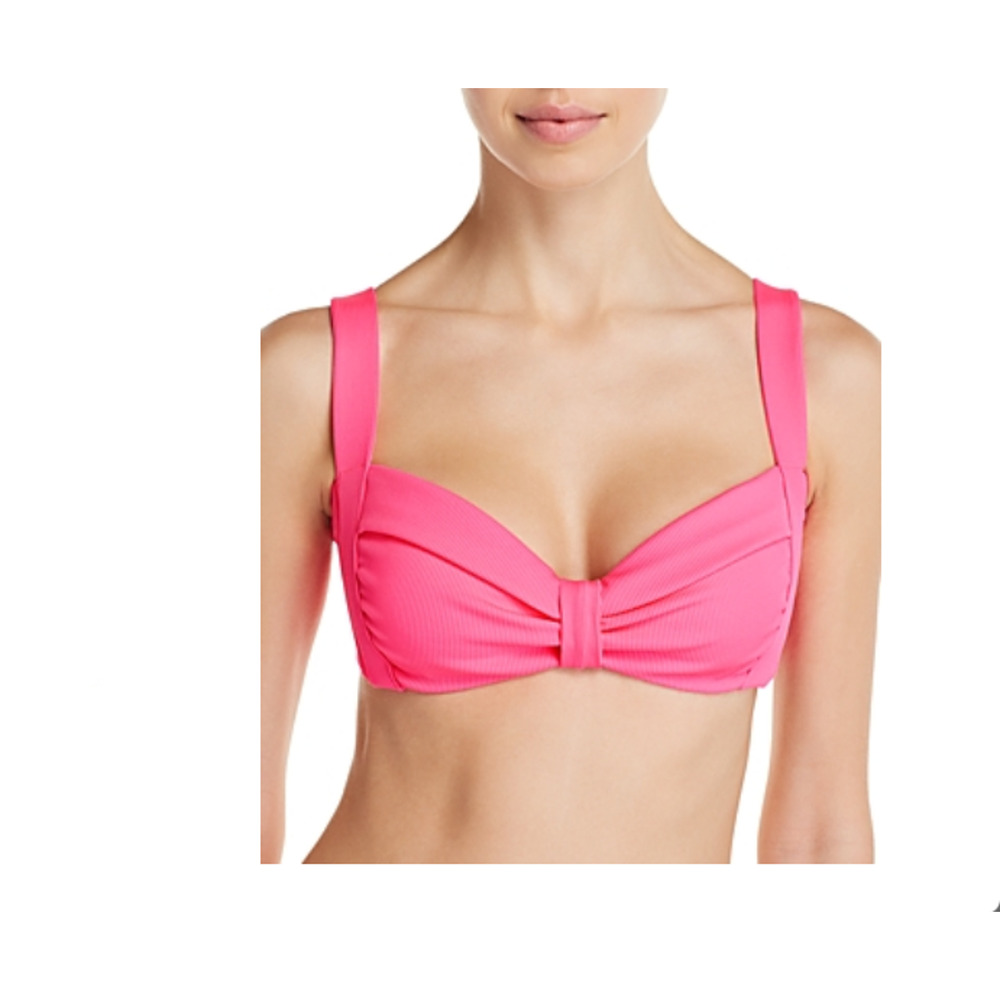 Aqua Swim Bikini Swim Top Pop Pink Size M